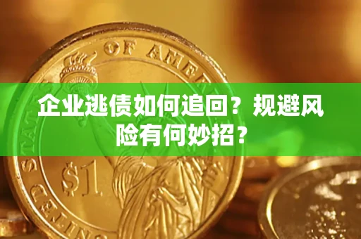 济南企业逃债如何追回？规避风险有何妙招？