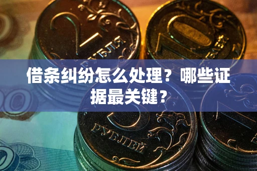 济南借条纠纷怎么处理？哪些证据最关键？