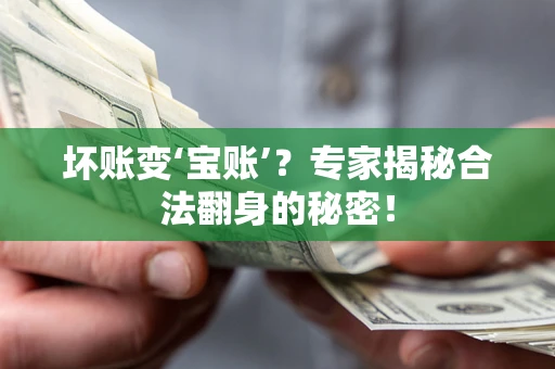 济南坏账变‘宝账’？专家揭秘合法翻身的秘密！