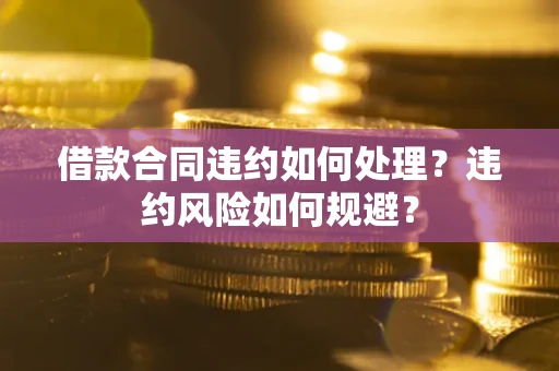 济南借款合同违约如何处理？违约风险如何规避？