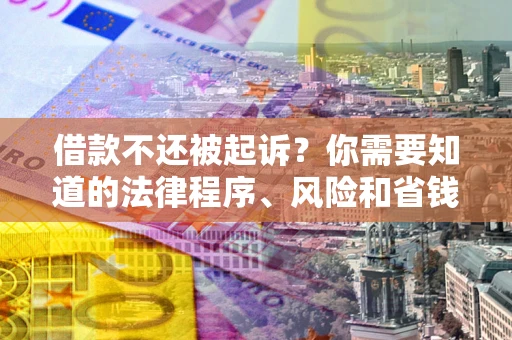 济南借款不还被起诉？你需要知道的法律程序、风险和省钱技巧