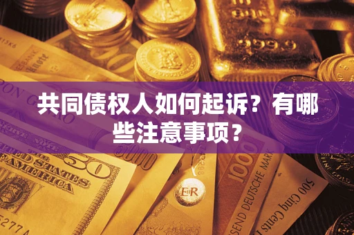 济南共同债权人如何起诉？有哪些注意事项？