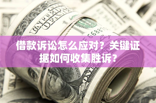 济南借款诉讼怎么应对？关键证据如何收集胜诉？